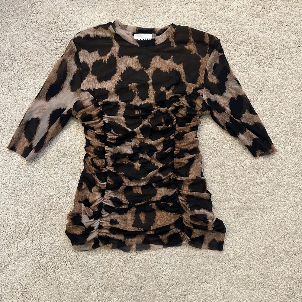 GANNI leopard size S top